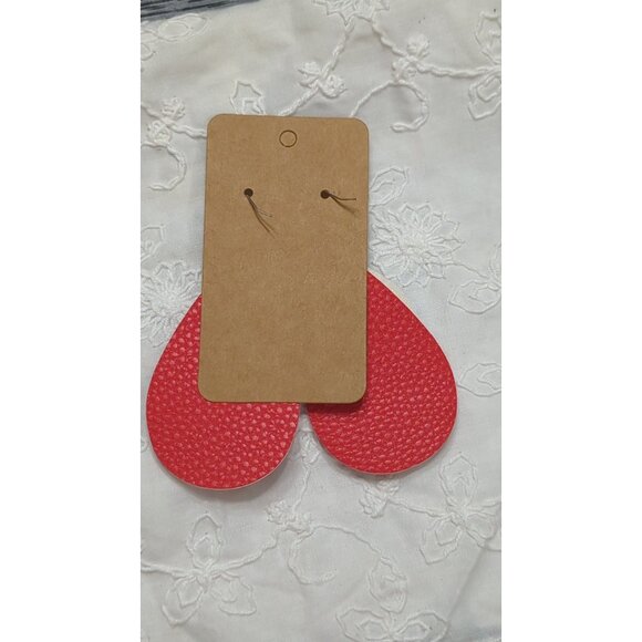 Dangle Teardrop Vinyl Teachers Earrings Pencil Notebook Lightweight - Picture 3 of 5